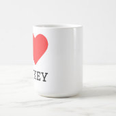 Ich liebe Truthahn Kaffeetasse (Mittel)