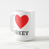 Ich liebe Truthahn Kaffeetasse (Vorderseite Links)