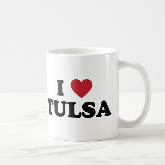 Ich liebe Tulsa Oklahoma Kaffeetasse (Rechts)