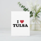 Ich liebe Tulsa Oklahoma Postkarte (Stehend Vorderseite)