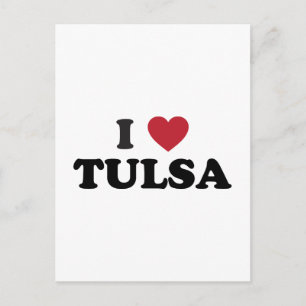 Ich liebe Tulsa Oklahoma Postkarte