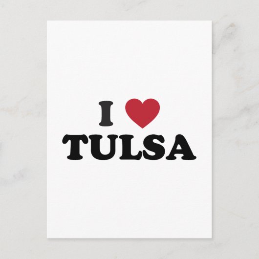 Ich liebe Tulsa Oklahoma Postkarte (Vorderseite)