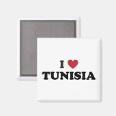 Ich liebe Tunesien Magnet (Vorderseite/Rückseite)