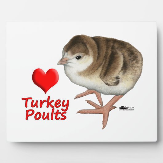Ich Liebe Türkei Poults! Fotoplatte (Vorderseite)