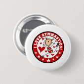 Ich liebe Turnen Button (Vorne & Hinten)