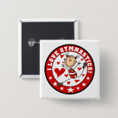 Ich liebe Turnen Button (Vorne & Hinten)