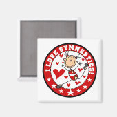 Ich liebe Turnen Magnet (Vorderseite/Rückseite)