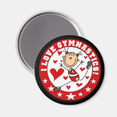 Ich liebe Turnen Magnet (Vorderseite/Rückseite)