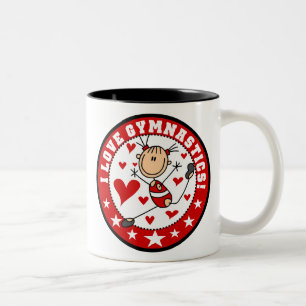 Ich liebe Turnen Zweifarbige Tasse
