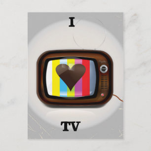 Ich liebe TV-Cartoonposter Postkarte