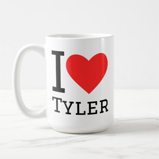 Ich liebe Tyler Kaffeetasse (Links)