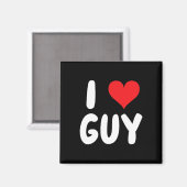 Ich liebe Typ - Herz - Name Magnet (Vorderseite/Rückseite)