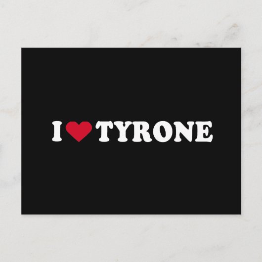 ICH LIEBE TYRONE POSTKARTE (Vorderseite)