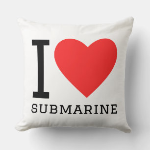 Ich liebe U-Boot Kissen