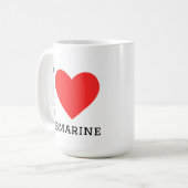 Ich liebe U-Boote Kaffeetasse (Vorderseite Links)
