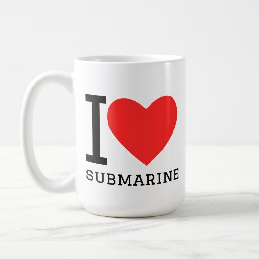 Ich liebe U-Boote Kaffeetasse (Links)