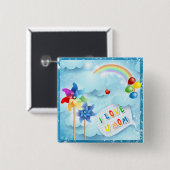 Ich Liebe U Mama Button (Vorne & Hinten)