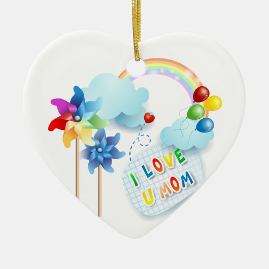 Ich Liebe U Mama Keramikornament (Vorne)