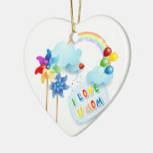 Ich Liebe U Mama Keramikornament (Links)