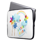 Ich Liebe U Mama Laptopschutzhülle (Vorderseite Links)