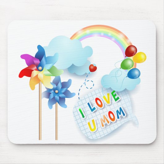 Ich Liebe U Mama Mousepad (Vorne)