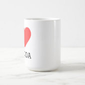 Ich liebe Uganda Quadrat Aufkleber Kaffeetasse (Mittel)