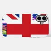 Ich liebe UK | Fluffy Cloud & Union Jack Kunstprin Case-Mate iPhone Hülle (Rückseite (Horizontal))