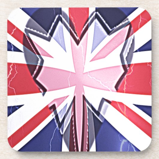 Ich liebe UK Getränkeuntersetzer (Vorderseite)