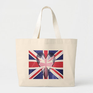 Ich liebe UK Jumbo Stoffbeutel