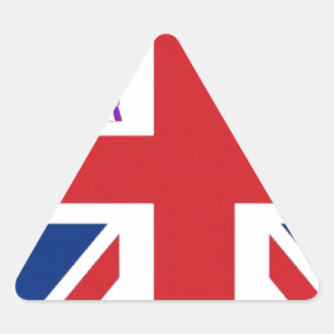 Ich liebe UK Kunst Druck Dreieckiger Aufkleber
