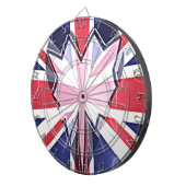 "Ich liebe UK"-Kunstposter Dartscheibe (Vorderseite rechts)