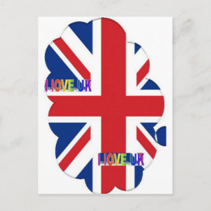 Ich liebe UK-Kunstprint Postkarte
