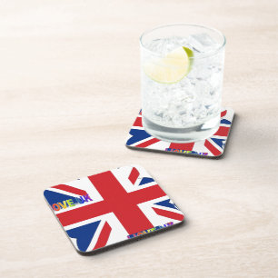Ich liebe UK-Kunstprint Untersetzer