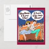 Ich liebe Uke Postkarte (Vorne/Hinten)