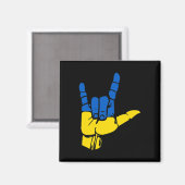 Ich liebe Ukraine2 Magnet (Vorderseite/Rückseite)