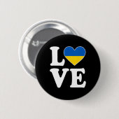 Ich liebe Ukraine X Ukrainisch Ukraine Button (Vorne & Hinten)