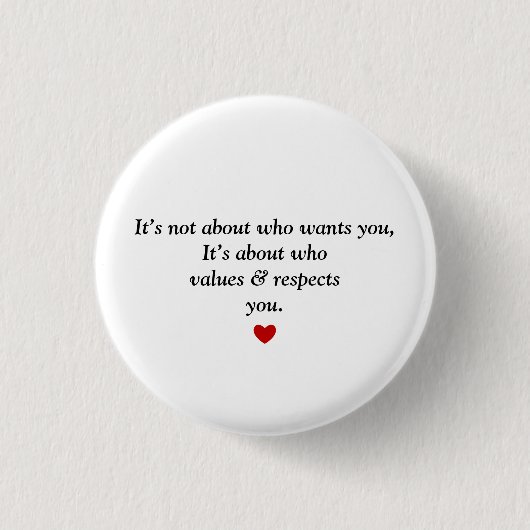 Ich liebe und respektiere dich button (Vorderseite)