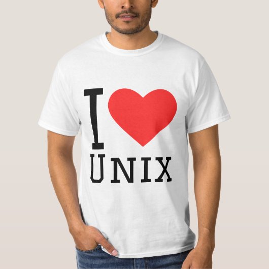 Ich liebe Unix T-Shirt (Vorderseite)