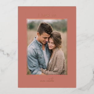 Ich liebe uns Minimal Foto Valentinstag Folien Feiertagskarte