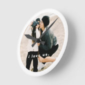Ich Liebe uns Modernes Foto für die Familie Runde Wanduhr (Winkel)