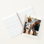 Ich Liebe uns Script Foto Collage Gold und White Notizblock (Innenseite)