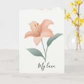 "Ich liebe unser gemeinsames Leben" Karte (Gelbe Blume)