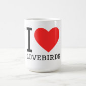 Ich liebe Unzertrennliche Kaffeetasse (Mittel)