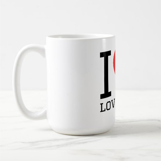 Ich liebe Unzertrennliche Kaffeetasse (Links)