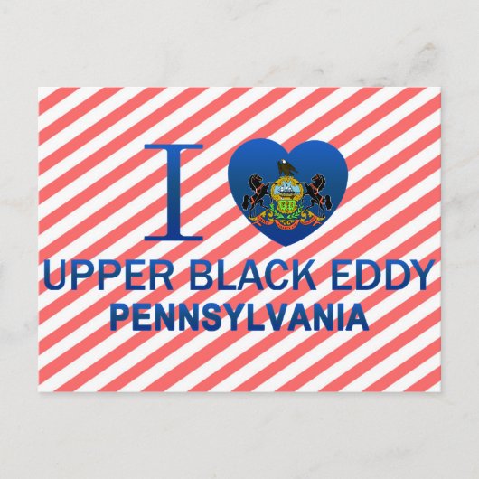 Ich liebe Upper Black Eddy, PA Postkarte (Vorderseite)