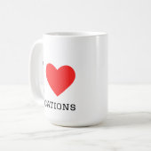 Ich liebe Urlaube Kaffeetasse (Vorderseite Links)