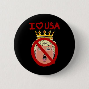 Ich liebe USA Anti Trump Button