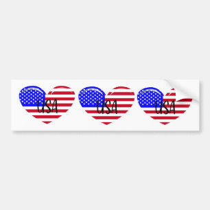 Ich Liebe USA Herz Autoaufkleber