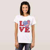 Ich Liebe USA Herz T-Shirt (Vorne ganz)