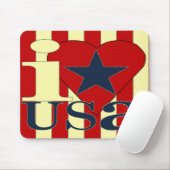 Ich liebe USA-Mauspad Mousepad (Mit Mouse)